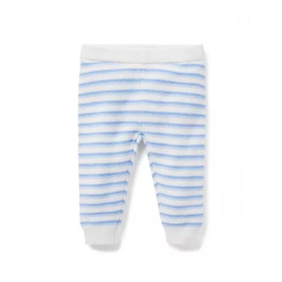 Janie and Jack Baby Striped Sweater Pant in Peek-A-Blue Stripe Size 18/24 Months - Picture 1 of 7